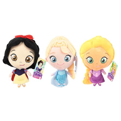 (Mis 2) PRINCIPESSE DISNEY Peluche 20cm Lil Bodz (BiancaNeve/Elsa/Rapunzel)…x12